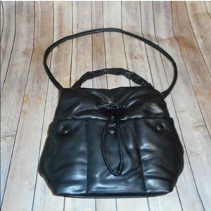 Dream control stich fix black drawstring shoulder handbag crossbody purse